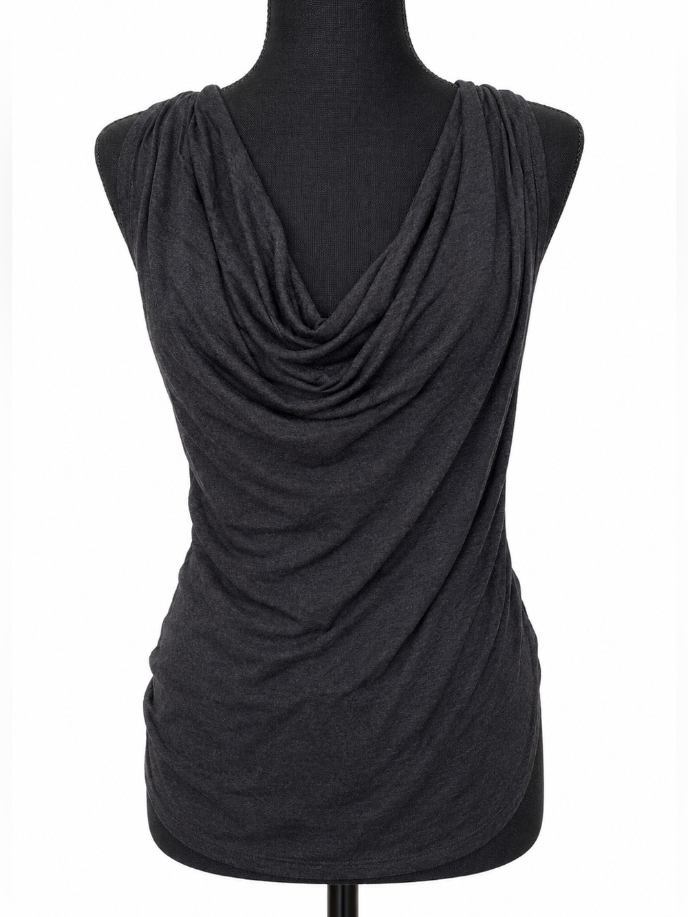 Deb Black Draped Cowl Neck Sleeveless Top